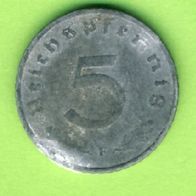 Deutsches Reich 5 Reichspfennig 1941 F