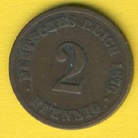 Kaiserreich 2 Pfennig 1876 B