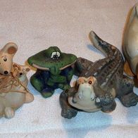 4 Tiere Maus, Ente, Frosch, Krokodil