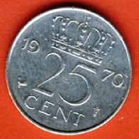 Niederlande 25 Cent 1970