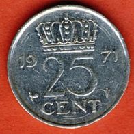 Niederlande 25 Cent 1971