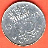 Niederlande 25 Cent 1973