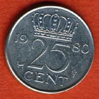 Niederlande 25 Cent 1980