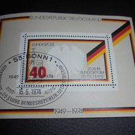 Bund Block 10 ESST Bonn - 25 Jahre BRD 1974