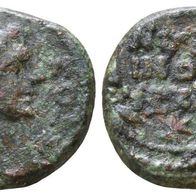Griechenland Antike Bronze 16 mm, 4,16 g Augustus Octavianus Wreath Kranz