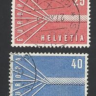 Schweiz, 1957, Mi.-Nr. 646-647, gestempelt