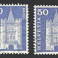 Schweiz, 1960, Mi.-Nr. 704 x + y, gestempelt