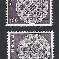 Schweiz, 1974, Mi.-Nr. 1035 v + w, gestempelt