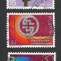 Schweiz, 1974, Mi.-Nr. 1039-1041, gestempelt