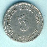 Kaiserreich 5 Pfennig 1903 E