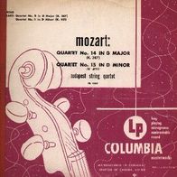 Budapest String Quartet - Mozart: String Quartets No. 14 & 15. LP