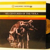 Milton Thomas & Georgia Akst - Six Centuries Of The Viola LP