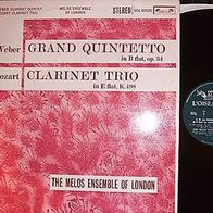 Melos Ensemble Of London - Weber: Clarinet Quintet - Mozart: Clarinet Trio LP