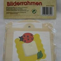 Glückskäfer Bilderrahmen zum Anmalen mit Applik