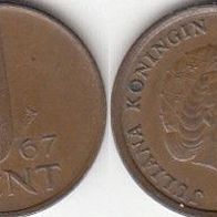 Niederlande 1 Cent 1967 (m189)