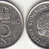 Niederlande 25 Cent 1980 (m207)