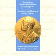 Erinnerungsblatt „100 Jahre Alfred Nobel-Testament - Wilhelm Conrad Röntgen