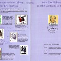 Das Goethe Jahr - Zeit für Erinnerungen 4-seitiges Sonderblatt