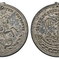 Ungarn-Kremitz Talerähnliche Medaille o.J. 36,8 mm, 10,2 g GEORG, Drachentöter
