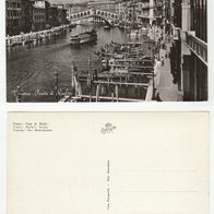 Italien 1950er Venezia Ponte di Rialto echte Fotografie Ansichtskarte AK 714 Postkart