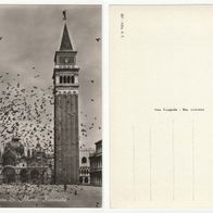 Italien 1950er Venezia Piazza San Marco Piccionata Foto Ansichtskarte AK 717 Postkart
