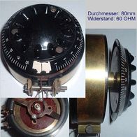 Potentiometer mit Bakelit - Knopf, Hochlastpotentiometer