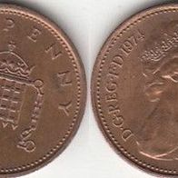 Großbritannien 1 New Penny 1974 (m213)