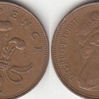 Großbritannien 2 New Pence 1971 (m216)