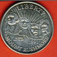 USA 1/2 Dollar 1991 D Mount Rushmore - Bison