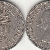 Großbritannien 1 Shilling 1963 Wappen von Schottland (m226)