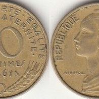 Frankreich 10 Centimes 1967 (m229)