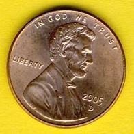 USA 1 Cent 2005 D