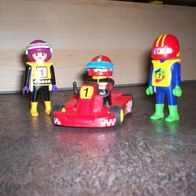 Playmobil - Cart mit 3 Rennfahrer-Figuren
