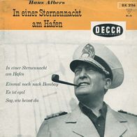7"ALBERS, Hans · In einer Sternennacht am Hafen (EP RAR 1959)