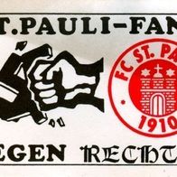 Aufkleber Sticker FC St. Pauli-Fans Gegen Rechts Hamburg Deutschland Fußball