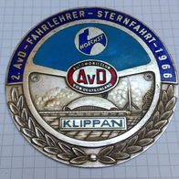 2. AvD Fahrlehrer-Sternfahrtahrt 1966 Plakette Badge Emblem für Oldtimer