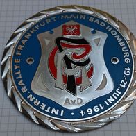 Intern. Rallye Frankfurt-Bad Homburg 1964 Plakette Badge Emblem für Oldtimer