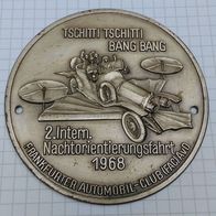 Tschitti-Baeng Plakette Oldtimer 1968 Nachtorientierungsfahrt Frankfurt