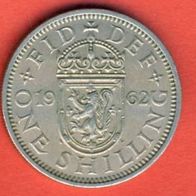 Großbritannien 1 Shilling 1962 Wappen von Schottland