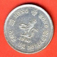 Hong Kong 1 Dollar 1989