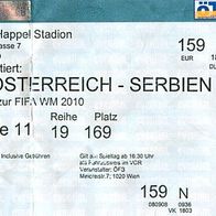 Ticket ÖFB Österreich -Serbien 15.10.2008 Austria Serbia Srbija FSS Wien Fußball