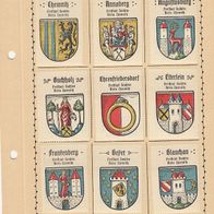 Kaffee Hag Wappen Freistaat Sachsen Kreis Chemnitz 9 Wappen inkl. Blatt (1)