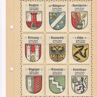 Kaffee Hag Wappen Freistaat Bayern Kreis Schwaben 9 Wappen inkl. Blatt (2)
