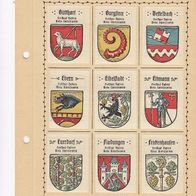 Kaffee Hag Wappen Freistaat Bayern Kreis Unterfranken 9 Wappen inkl. Blatt (2)