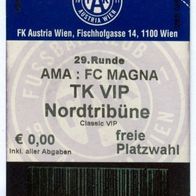 Ticket FK Austria Wien vs FC Wiener Neustadt 8. 5. 2009 1. Wr. Neustädter SC VIP