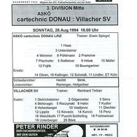 PRG ASKÖ Donau Linz vs Villacher SV 28. 8. 1994 VSV Villach Kleinmünchen Fußball