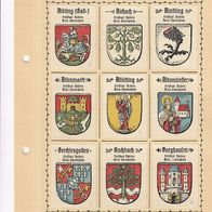 Kaffee Hag Wappen Freistaat Bayern Kreis Oberbayern 9 Wappen inkl. Blatt (1)