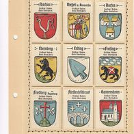 Kaffee Hag Wappen Freistaat Bayern Kreis Oberbayern 9 Wappen inkl. Blatt (2)