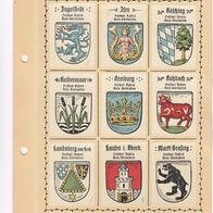 Kaffee Hag Wappen Freistaat Bayern Kreis Oberbayern 9 Wappen inkl. Blatt (4)