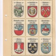 Kaffee Hag Wappen Freistaat Bayern Kreis Oberbayern 9 Wappen inkl. Blatt (6)